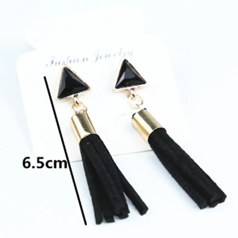 Массивные треугольные длинные серьги кисточки для женщин Bijoux новые ювелирные