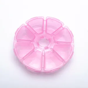 Пластиковый ювелирный набор, круглая коробка для инструментов, ящик для рукоделия, органайзер для хранения, коробки для переноски, 4 цвета, ювелирное изделие в поисках, DIY аксессуары