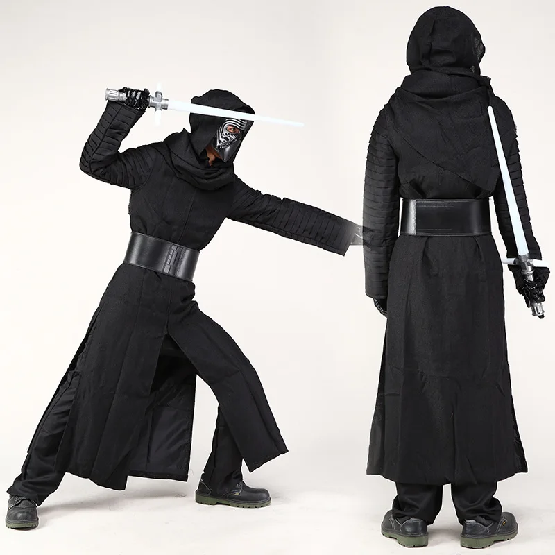 Звездные войны The Force Awakens Kylo Ren костюм халат плащ маска для взрослых мужчин Хэллоуин Карнавал Маскарад партии Косплей Костюм
