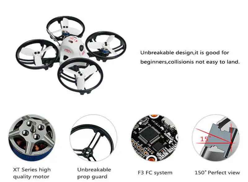 Kingkong ET серия ET125 125 мм микро FPV гоночный Дрон 800TVL камера 16CH 25mW 100mW VTX RC Квадрокоптер BNF VS Tiny 6X7