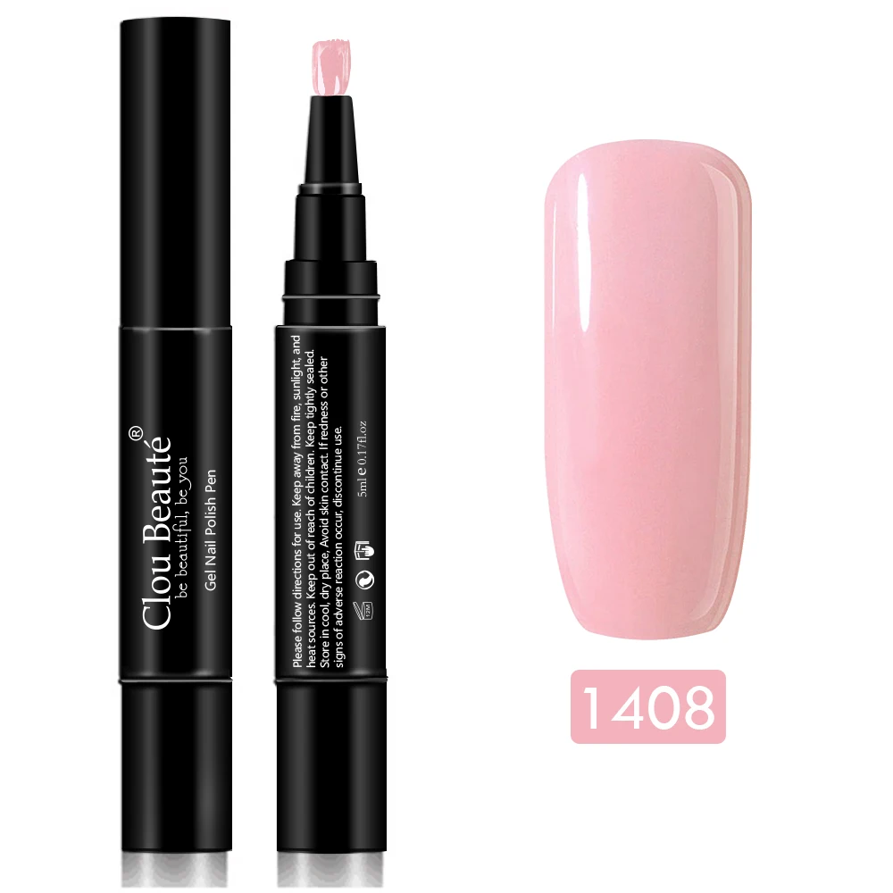 1408 Clou Beaute 60 чистых цветов гель лак для ногтей ручка paznokcie Маникюр УФ-гель для ногтей Гибридный гель лак для ногтей набор гель-краски - Цвет: 1408