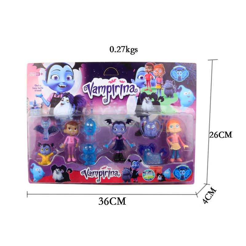 retail packing Junior Vampirina куклы экшн-фигурка игрушки вамп Девушка ПВХ персонаж Модель аниме игрушки для детей подарок на день рождения - Цвет: retail packing