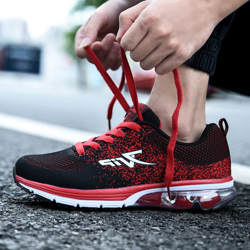 LoadingFunds Women's Men's Running Shoes Fabric Vamp Air Sole Cushioning Men Sneakers chaussures Light Sports Outdoor Wearable | Спорт