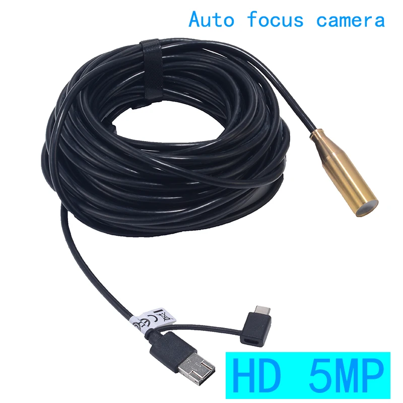 HD 5 Мп мини камера видеонаблюдения эндоскоп OD 14 мм 2 светодиода IP67