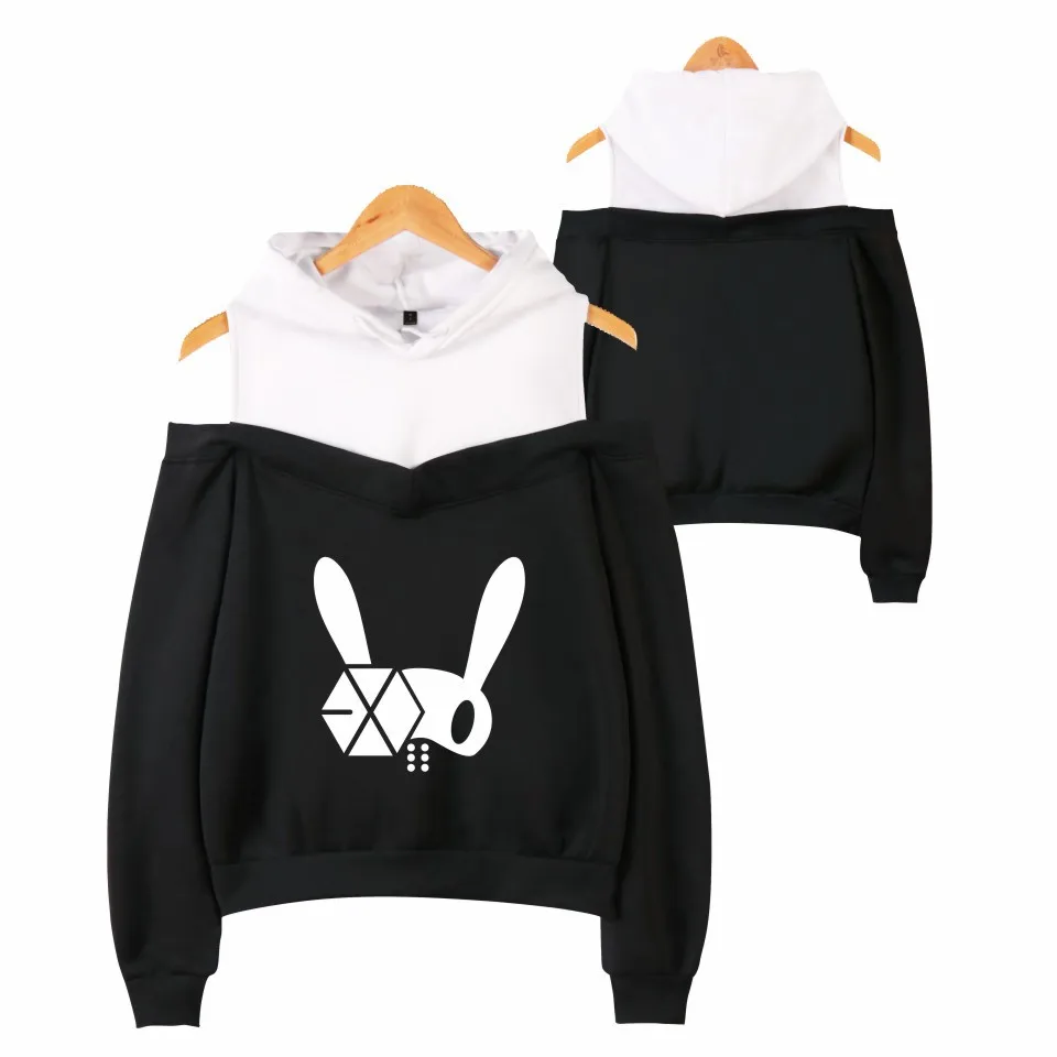 Уличная одежда Kpop EXO Новые пуловеры с капюшоном корейские толстовки Женские