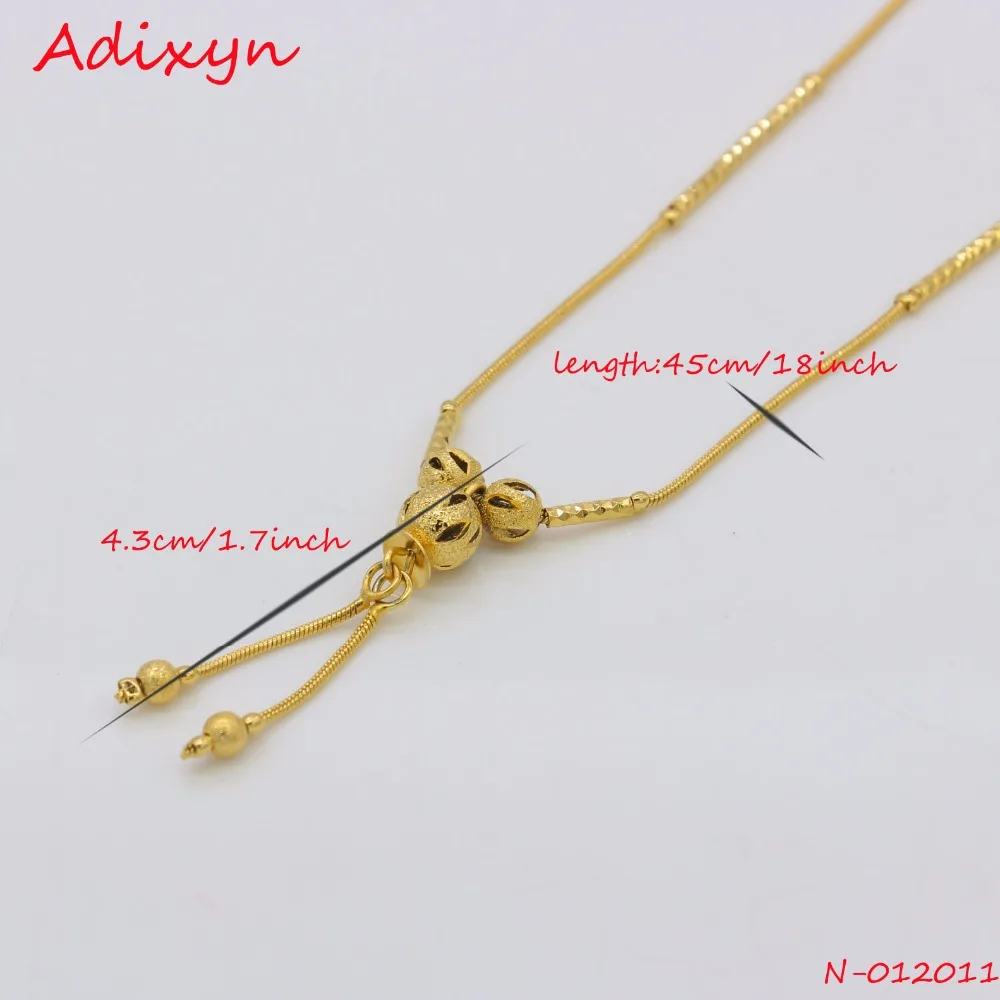 Adixyn цепочка с золотой бусиной для мужчин и женщин ювелирные изделия золотое