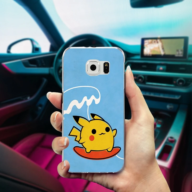 Кремния чехлы Телефон для samsung Galaxy Note 2 3 4 5 8 S3 S4 S5 мини S6 S7 S8 s9 Edge Plus листьев Pokemons