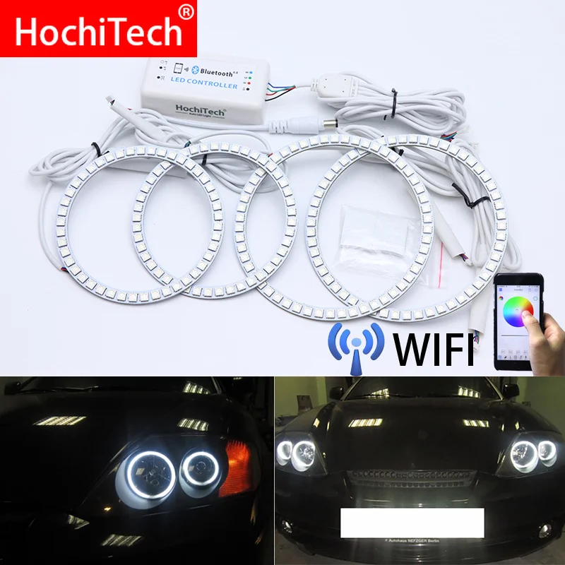 Wi-Fi Беспроводной с несколькими цветами RGB Цвет светодиодный ангельские глаза