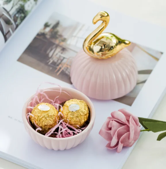 Золото 3d с капюшоном Китти Кэт медведь фарфор ювелирные изделия держатель кольцо