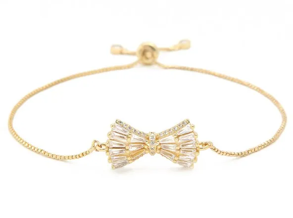 Золотая Серебряная цепочка микро проложить cz Циркон кубический цирконий браслет