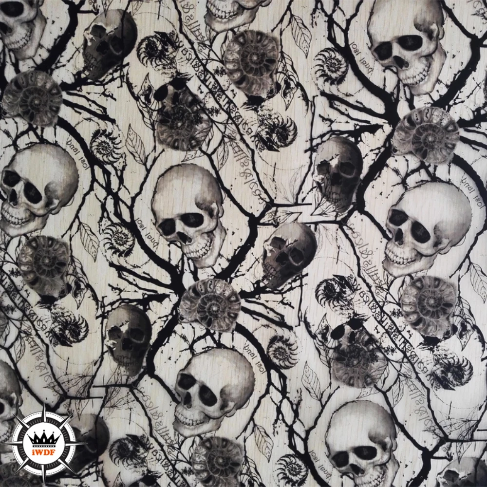 WDF753 10 square Meter Width 1M Skull patterns water transfer printing film | Автомобили и мотоциклы