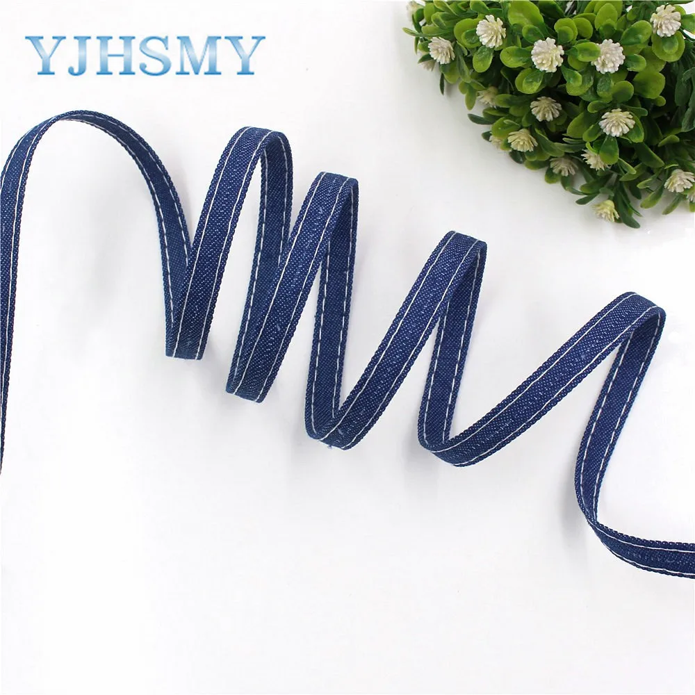 Ткань джинсовая YJHSMY I-19413-983 дюйма (10 мм) 5 ярдов лента для рукоделия аксессуары и