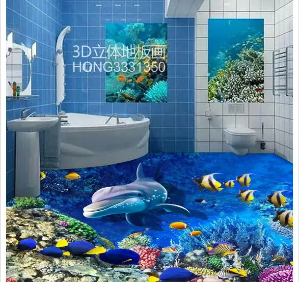 Настенные 3D-обои на заказ водонепроницаемые обои с рисунком дельфина кораллов