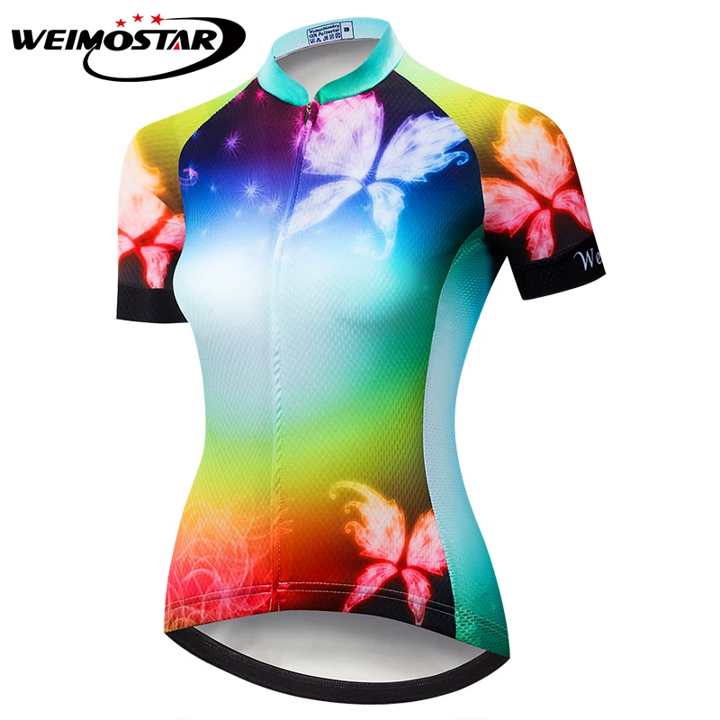 Weimostar Велоспорт Джерси для женщин горный mtb велосипед с коротким рукавом дышащая