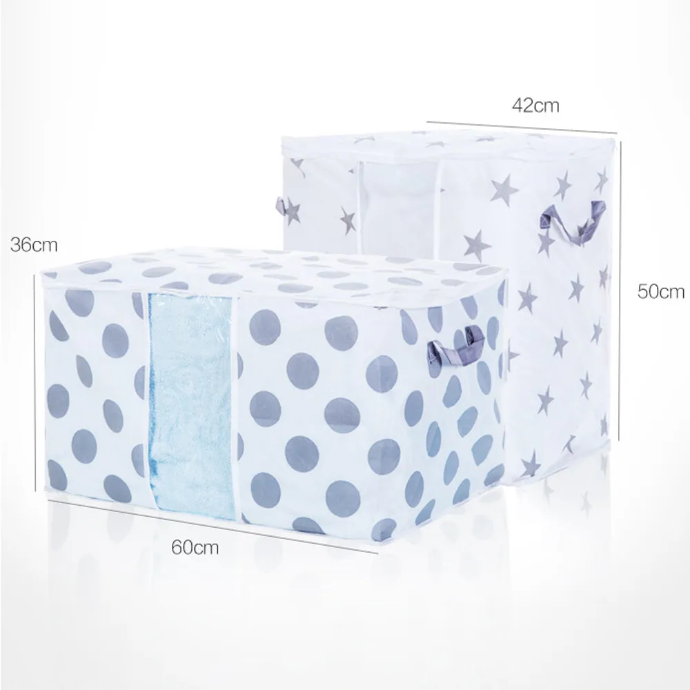 

Foldable Storage Bags Folding Organizer Bag for Clothes Quilt Blanket Pillow Luggage Breathable with 2 Handles Closet Organizer