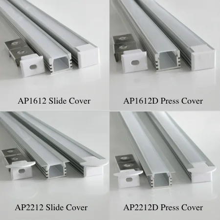 20m (20pcs) a lot 1m per piece led aluminum extrusion profiles with wings for strips clear cover and milky diffuse | Освещение