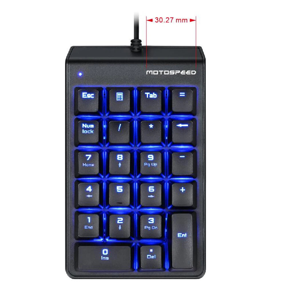 MOTOSPEED K22 USB Проводные 22 клавиши Механическая цифровая клавиатура переключатели