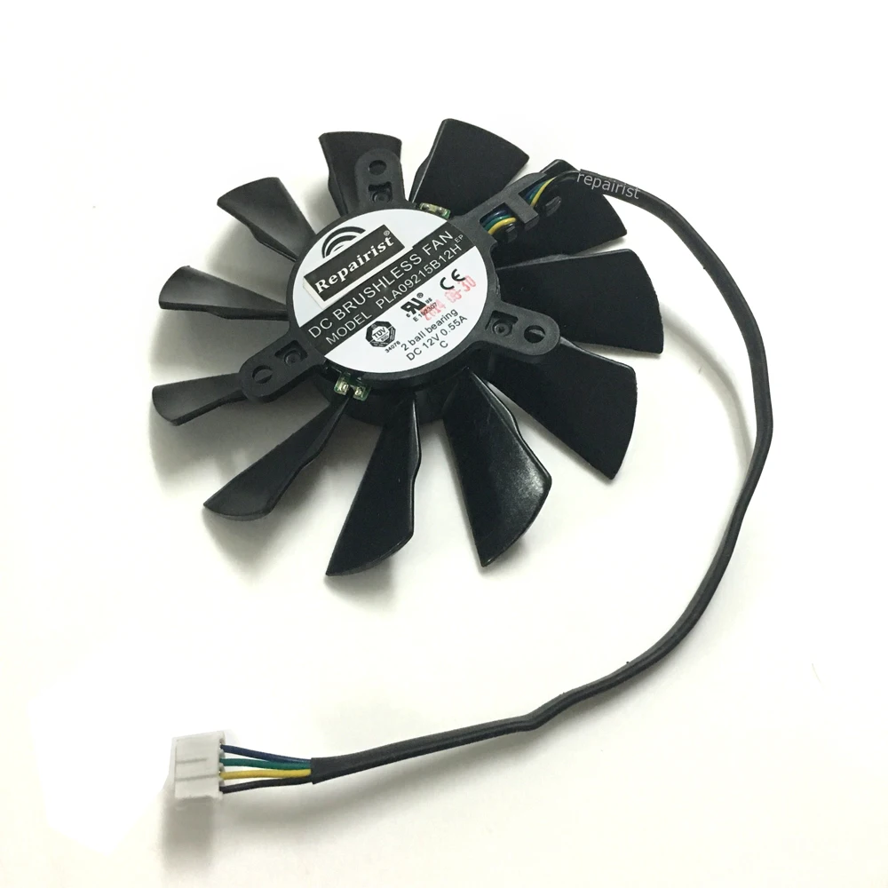Вентилятор видеокарты пластина 09215b12h 4Pin VGA кулер вентиляторы для MSI N560 570 580GTX HD6870