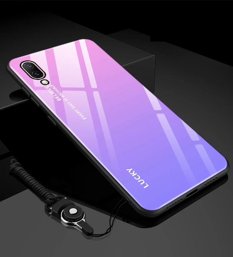 Корпус для VIVO X23 чехол для телефона задняя крышка градиентное закаленное стекло крышка для VIVO X23 X 23 Телефон Protercted задняя крышка VIVOX23 - Цвет: A4