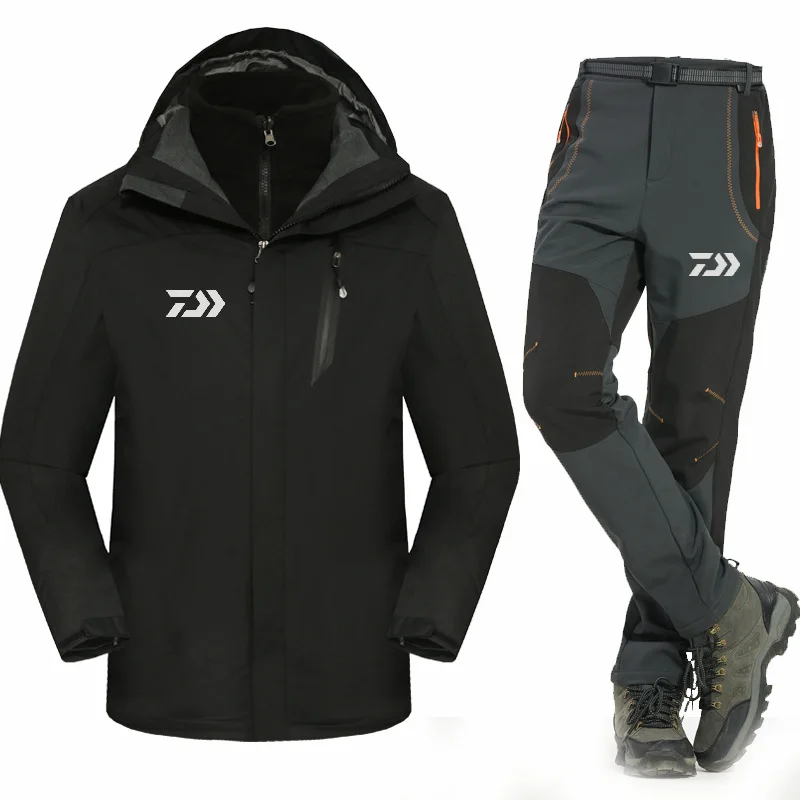 

2019 Dawai High Quality Fishing Clothing Sets Men Breathable Outdoor Sportswear Suit Winter Autumn Warm Fishing Shirt and Pants