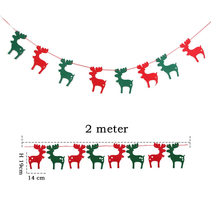 Новогодние украшения для 2019 года носки с изображением лося флаги висячие