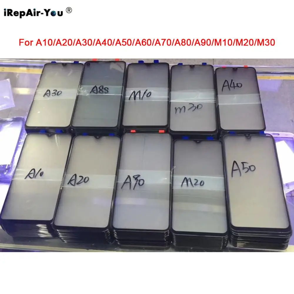 Оригинальный Внешний стеклянный объектив 10 шт. для Samsung Galaxy A70 A60 A50 A40s A10 A20e A30 A80 A90