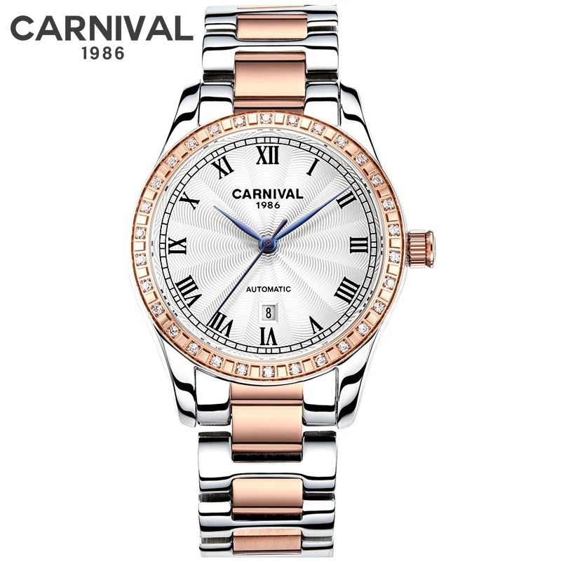 2023 New Rose Gold Women Watch Business Automatic Mechanical Watch Ladies Top Brand Luxury Female Wrist Watch Girl Clock Relogio