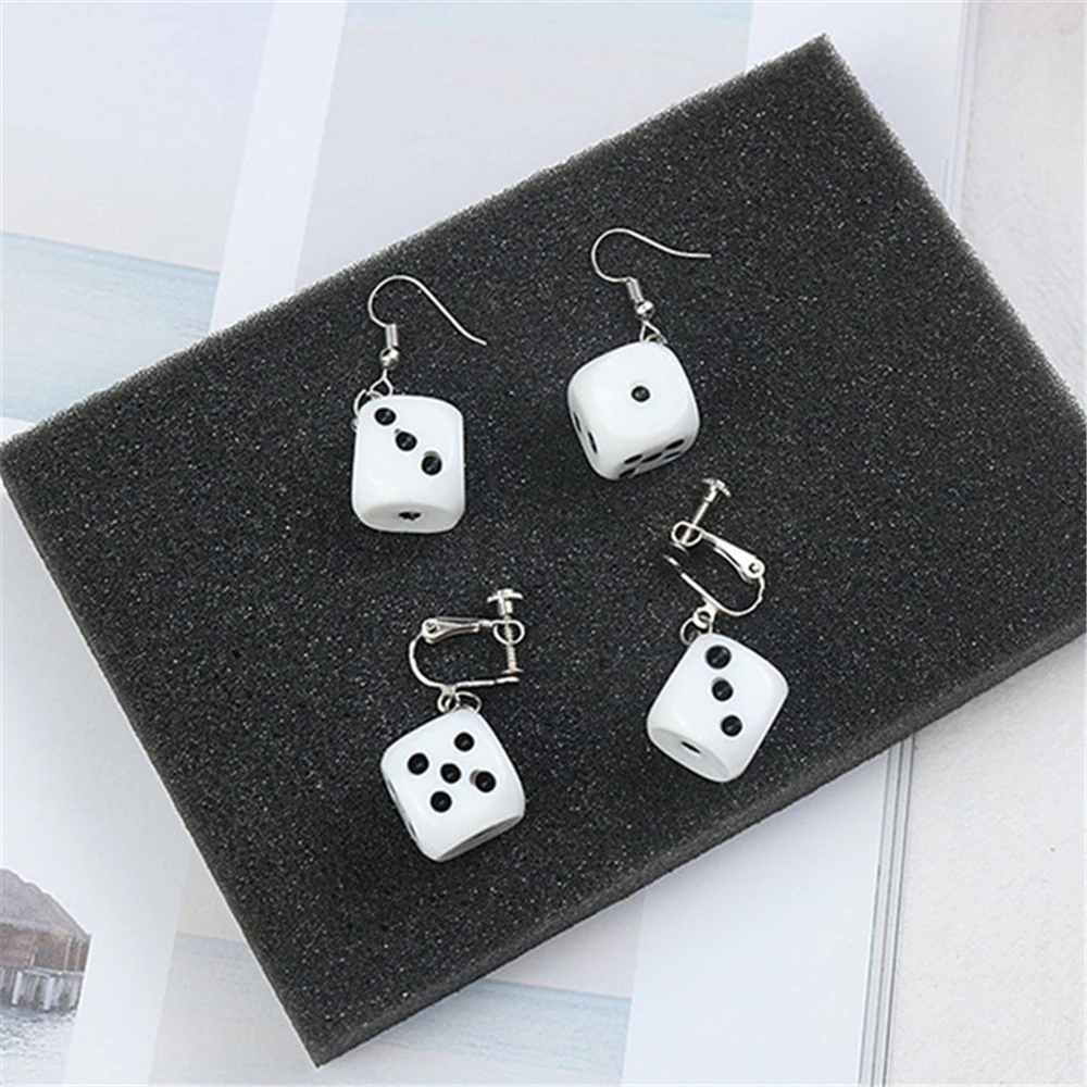 1 пара милые полимерные мини-кости Уникальные Эффектные серьги женские модные