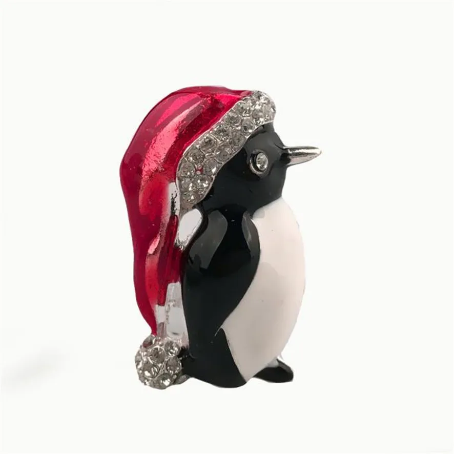Серебряная Милая брошь с пингвинами Кристалл страз Диамант Брошь для женщин
