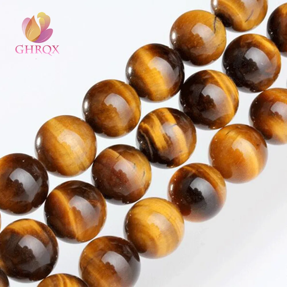 Натуральный камень желтый тигровый глаз Круглый Loose бусы из камней 4 мм 6 8 10 12