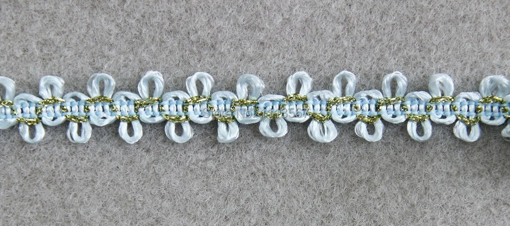 30 ярдов ремесло светло голубой с золотой отделкой плетеная отделка