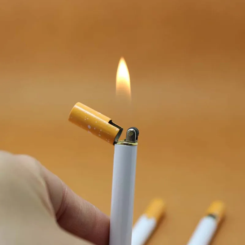 

Creative lighter cigarette shape butane gas lighter flashlight light men's cigarette accessories gadget toy interesting lighter