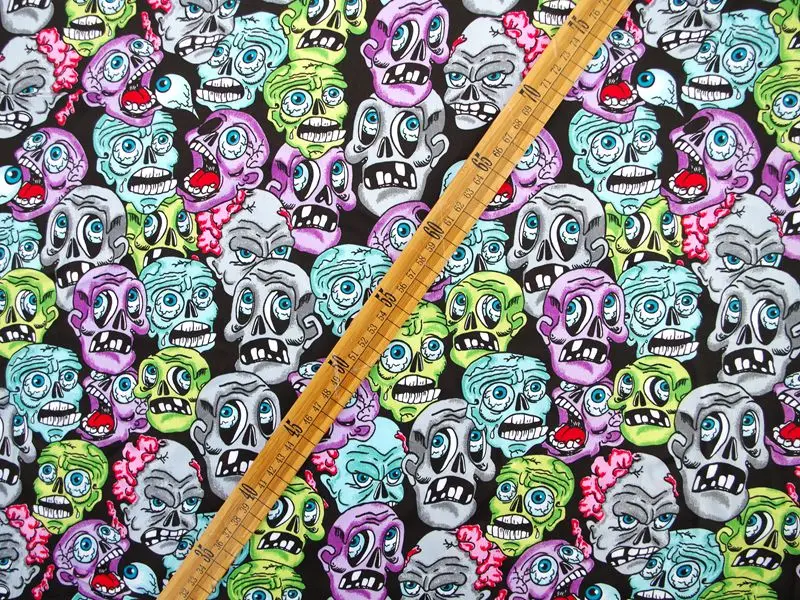 347 см х хлопчатобумажная атласная ткань для сна красочный череп ()|satin fabric|cotton satin