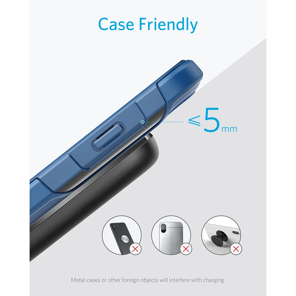 anker powerwave fast wireless charger stand qi certified7 5w for iphone 1111 pro11 pro maxxrxs etc10w for galaxy and more free global shipping