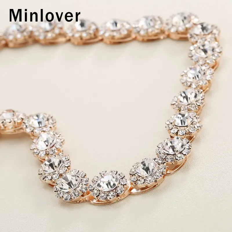 Женская повязка на голову Minlover украшенная кристаллами для свадьбы украшения