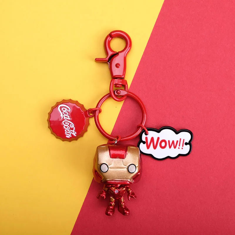 Фильм Marvel Капитан Америка брелок Железный человек Бэтмен паук mankeyring мультфильм