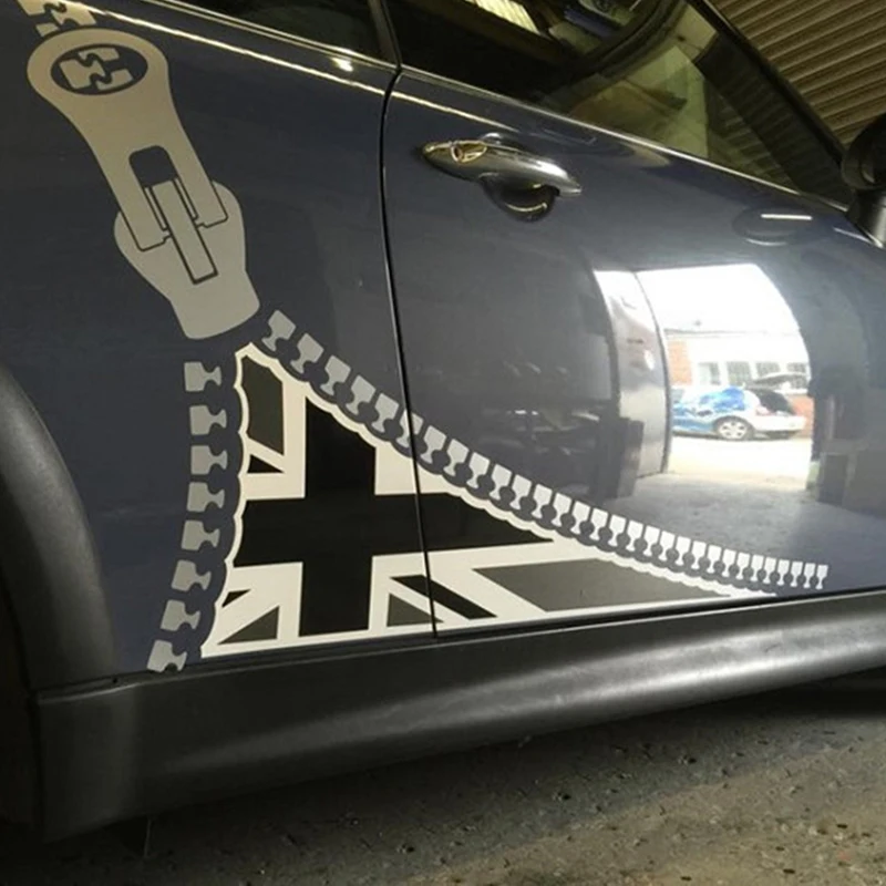 Наклейки на молнии боковые двери и мини Купера R55 R56 R60 F55 F56 F60|car styling|union jackcar stickers