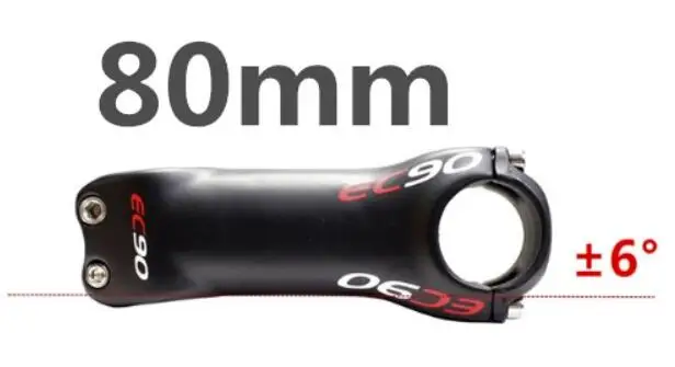 6 degrees 80mm Ec90 углеродный руль для велоспорта, шоссейный углеродный руль, стебли для велосипеда, велосипедный руль - Цвет: 6 degrees 80mm