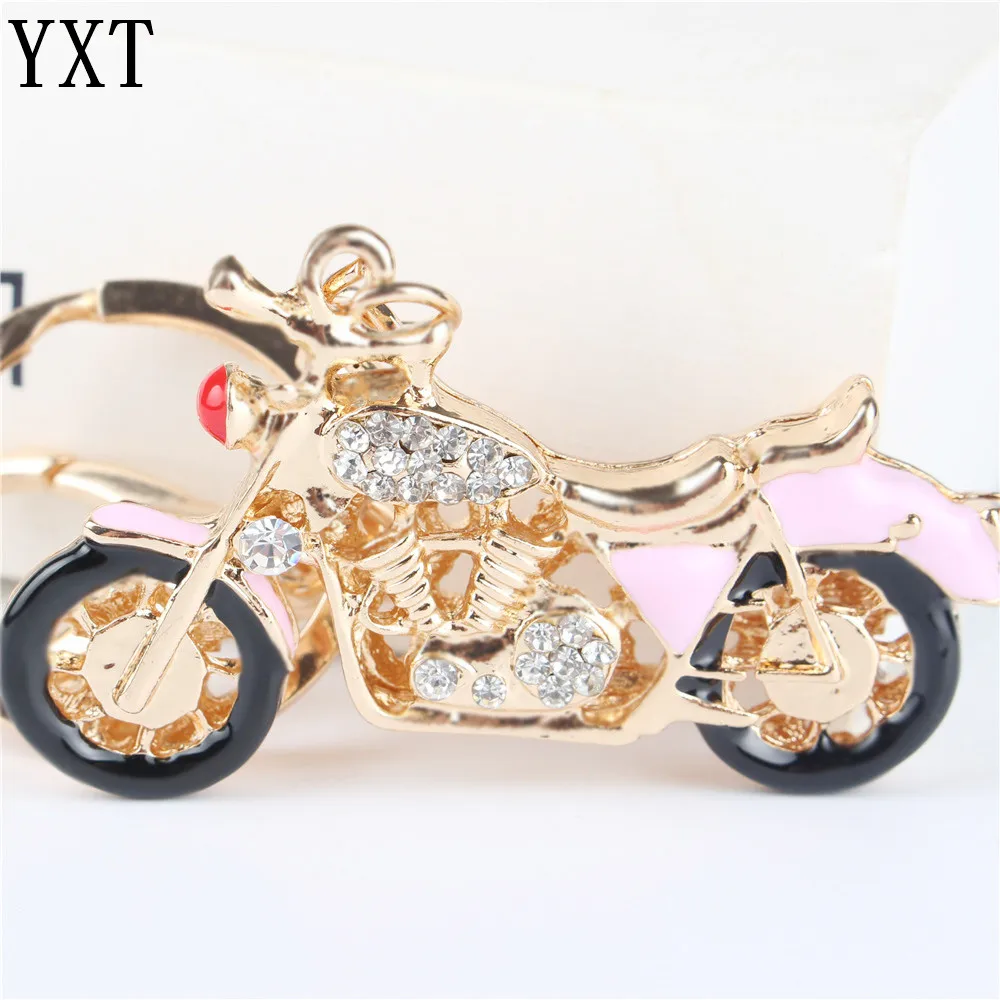 

Motor Motorcycle Bicycle Bike Pendant Charm Rhinestone Crystal Purse Bag Keyring Key Chain Accessories Wedding Girl Lover Gift