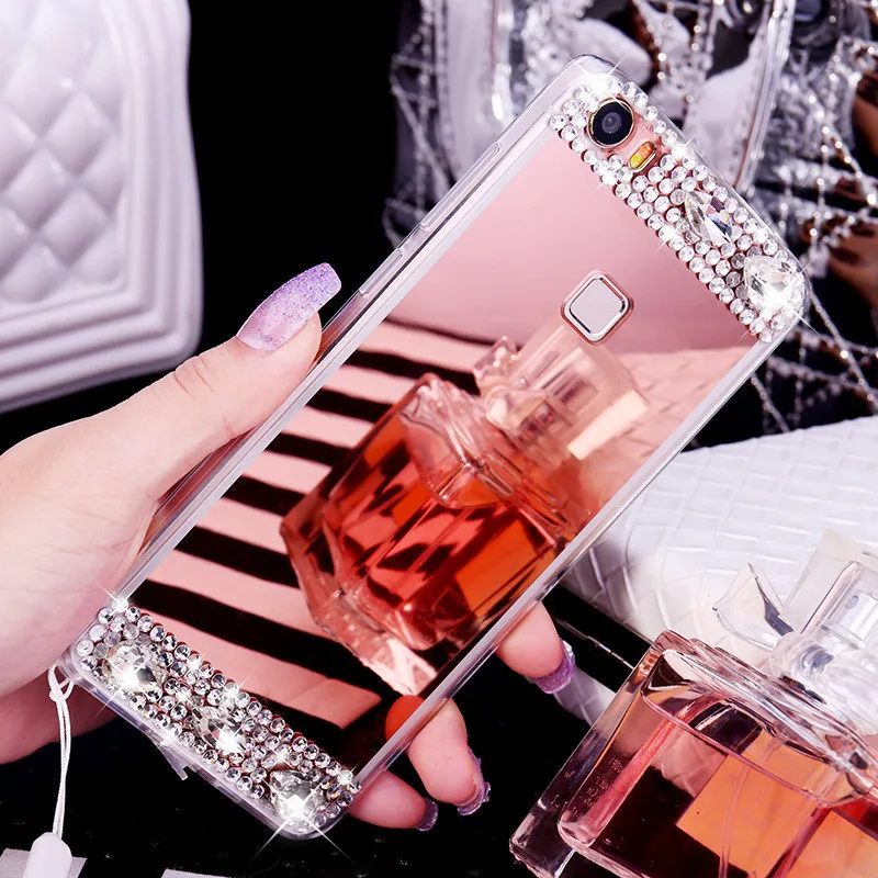 2017 Luxury Diamond Mirror Case Bling Rhinestone Phone Cover For BBK Vivo X6 X7 X9 Plus Y37 Y66 Y55 Y51 Xplay6 V3 Max Y31 Y35 X5 |