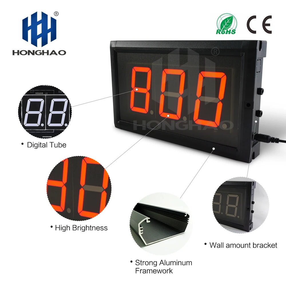 Honghao LED 3 дюйма цифры 999 дней Таймер обратного отсчета|Настенные часы| |