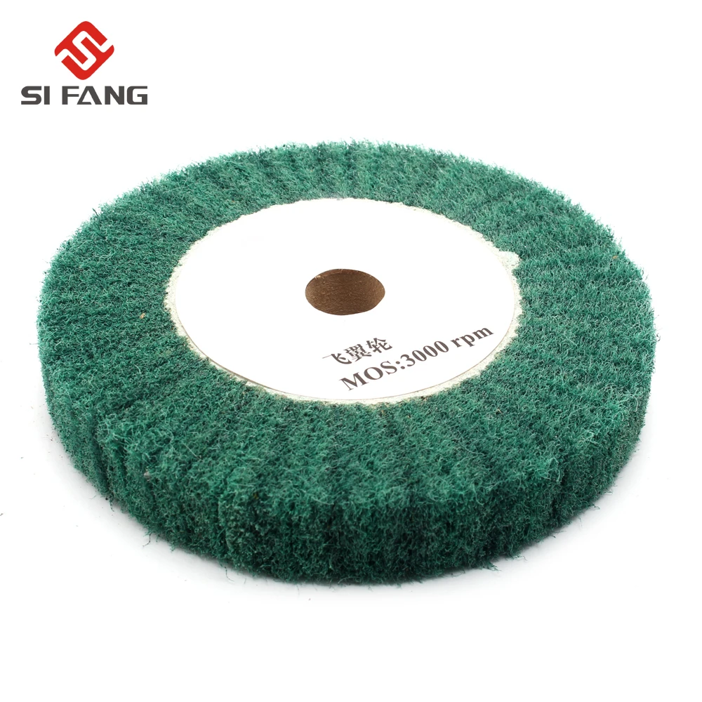 4 ''/5''/6 ''/7''/8 ''/10''/12 ''нетканый шлифовальный круг зеленый лоскут Швабра полировальный диск 20 мм диаметр 25 мм