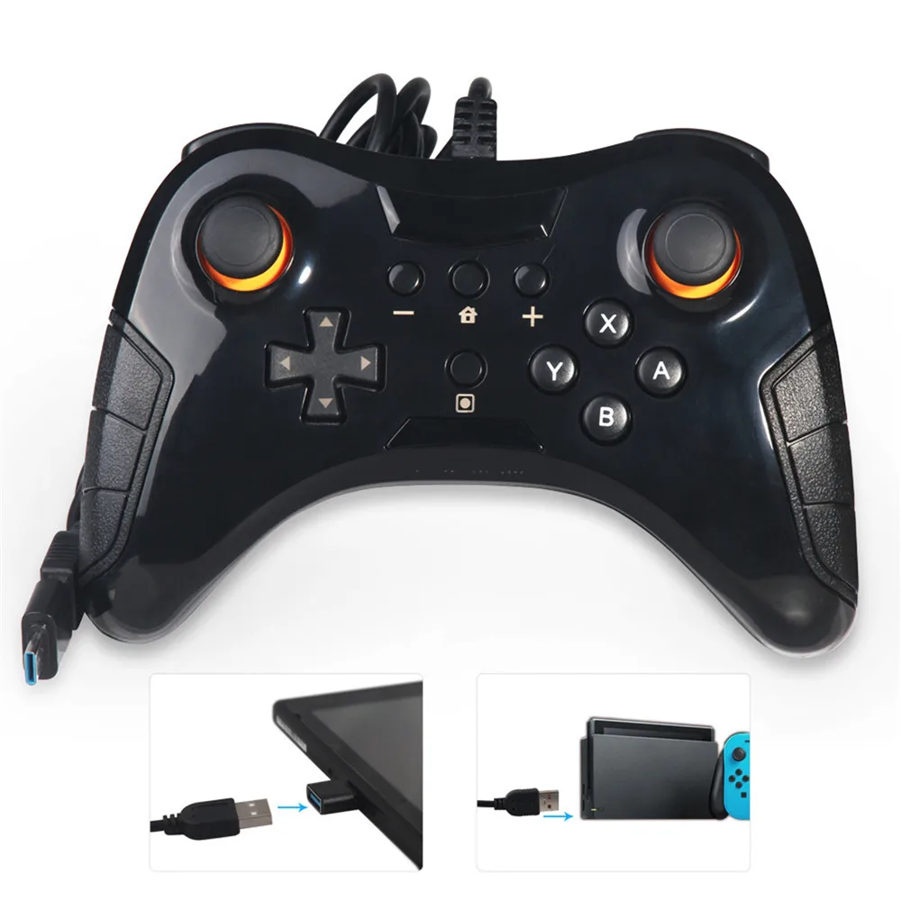 

2-in-1 Wired Gamepads for Nintend Switch Gaming Console Switch Pro Controller Gamepad Joystick Support X INPUT Game on PC