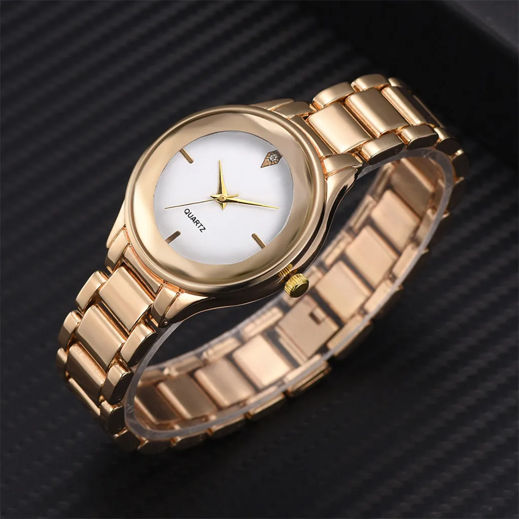 Temperament Fashion Steel Belt Ladies Diamond Men and Women Gift Quartz Wrist Watch Clock Hodinky Ceasuri Relogio Masculino AD |