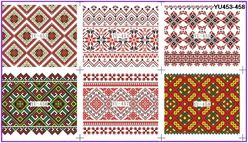 6 упак./лот переводная наклейка на ногти для ногтей полностью покрывающая