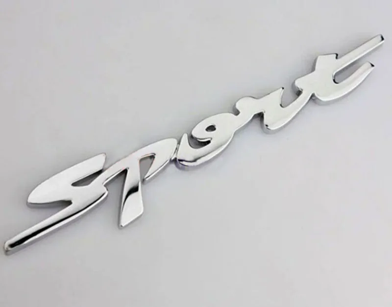 Спортивное слово буква 3D Металлическая Автомобильная наклейка эмблема значок