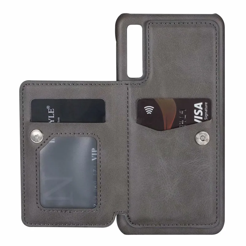 2in1 Retro PU Leather Case For Samsung Galaxy A50 A70 A7 A750 Luxury Multi Card Holders Flip Wallet Photo Stand Phone Case