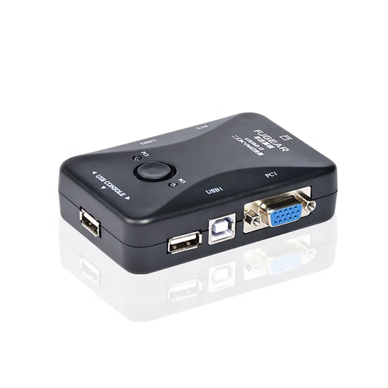

2 Port Usb Kvm Switch Selector Manual VGA Switcher 2 Host Shared Display Mouse And Keyboard 1920*1440 FJ-2UK