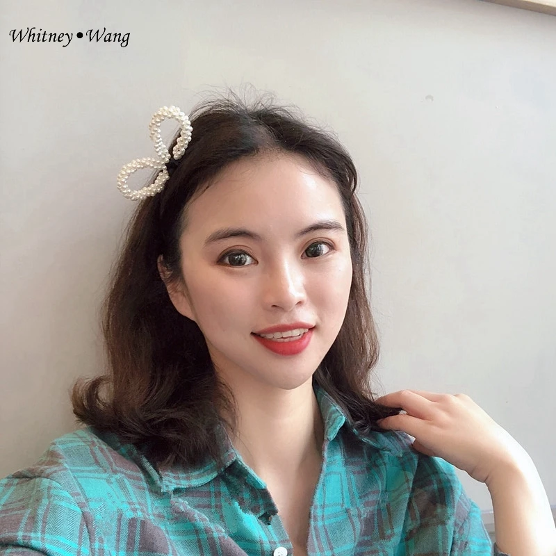 WHITNEY Ван корейский стиль ободок для волос Для женщин жемчуг Бисер заячьи ушки