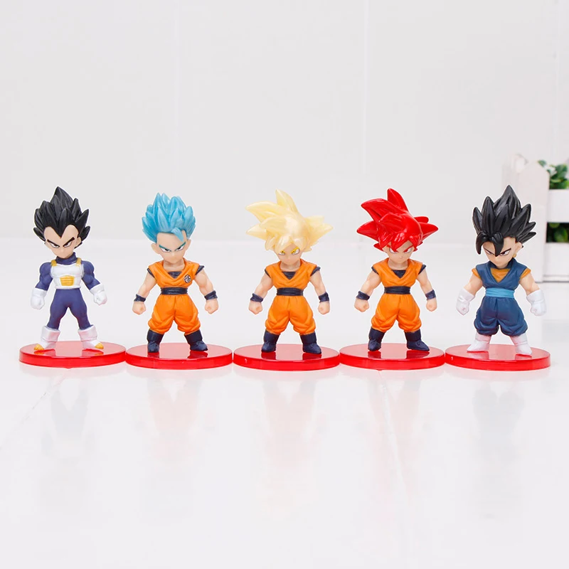 21 шт./компл. 7 см Dragon Ball Z Супер Saiyan Son Goku черного и синего цвета для волос vegetto Вегета Фриза Migatte без Gokui ПВХ фигуркы игрушки